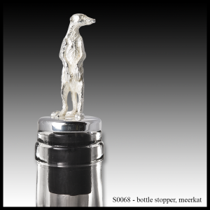 silver bottle stopper meerkat