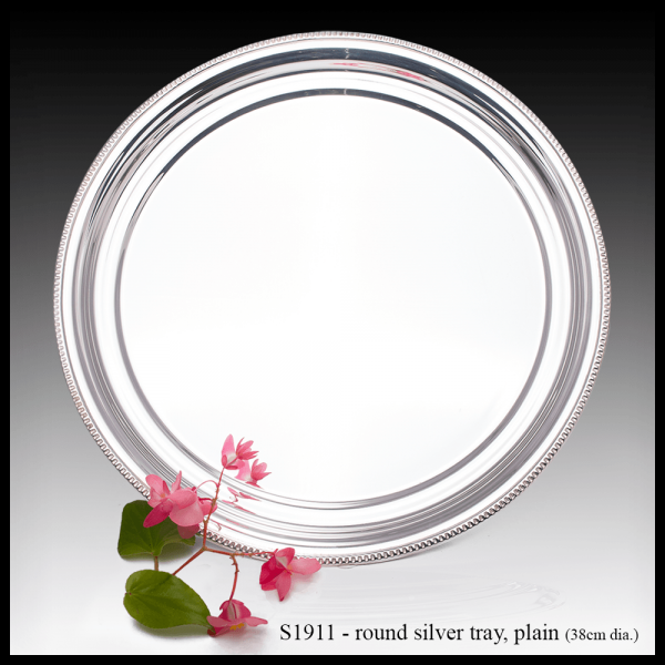 S1911 round silver tray plain-min