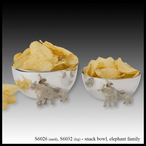 S6026 S6032 snack bowl, elephant family