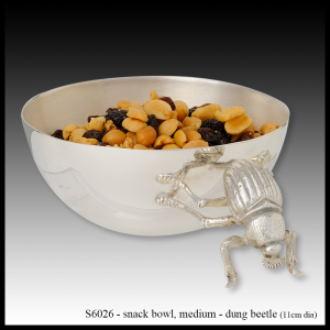 silver snack bowl dung beetle