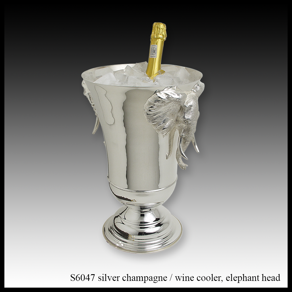 silver champagne cooler