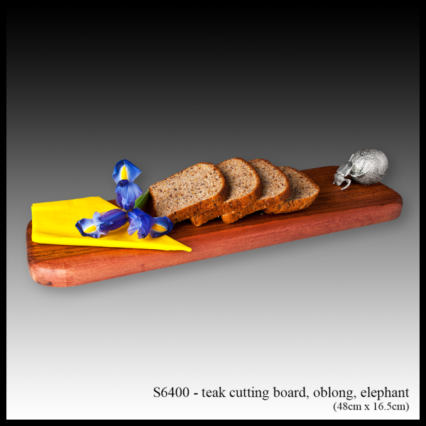 S6400 teak cutting board oblong – dung beetle