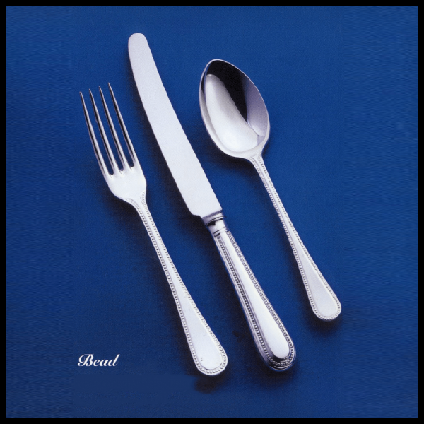 Bead pattern – stainless steel & silver plate cutlery