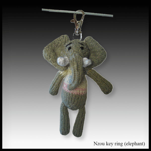 Nzou the elephant key ring