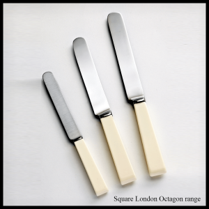 Cream handled cutlery Square London Octagon range