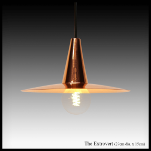 The Extrovert copper pendant lamp shade
