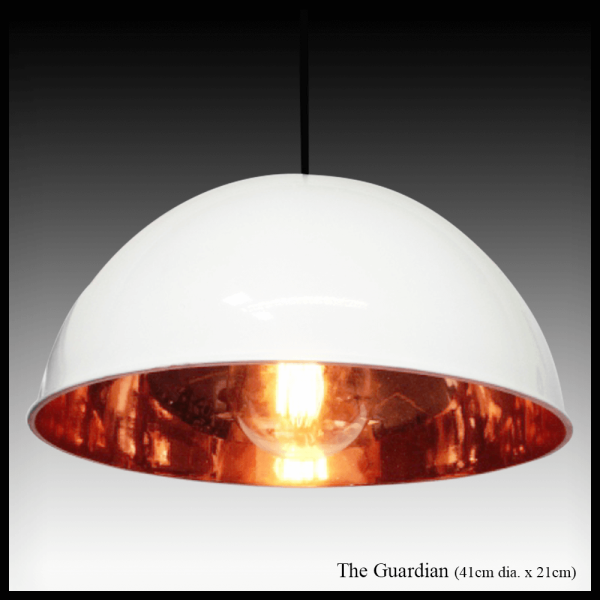 The Guardian pendant copper light shade