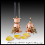 C9062 & C9063 Dung beetle copper oil lamp