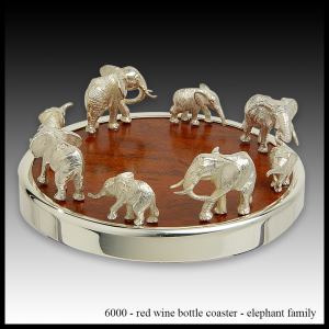 bottle coaster elephant family