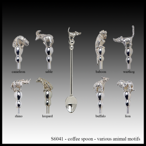 silver coffee spoon with animal